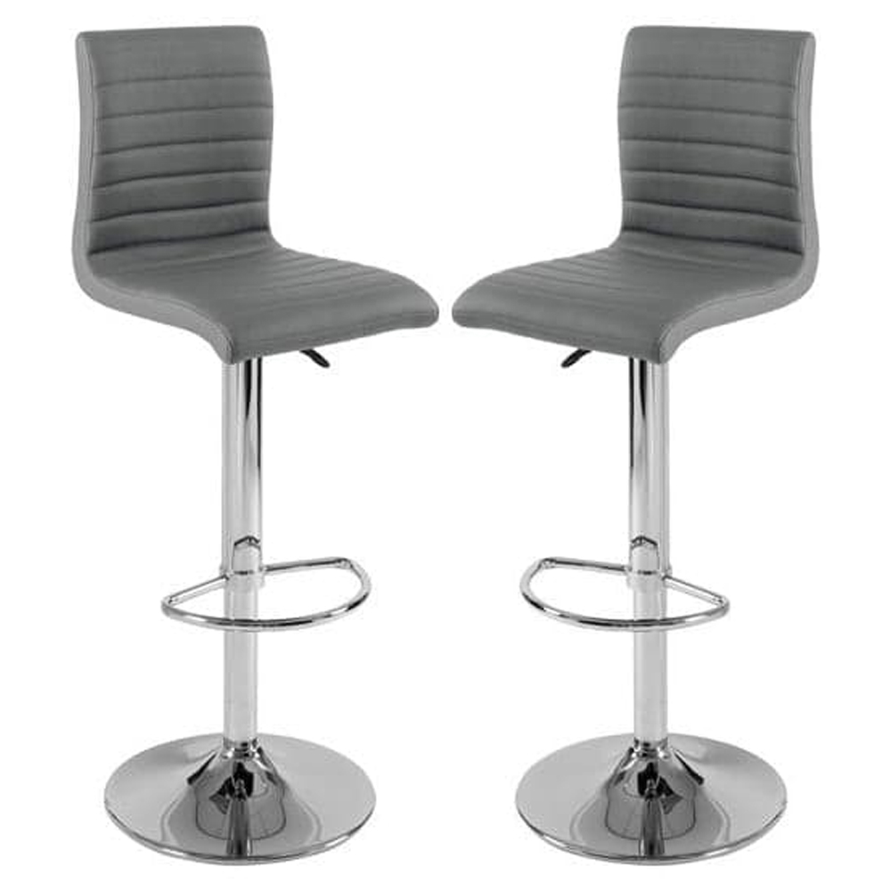 Halo Milo Marble Effect Bar Table With 4 Ripple Grey Stools