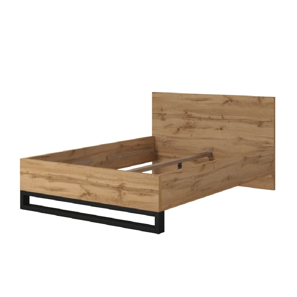 Hamburg Wooden Double Bed In Wotan Oak