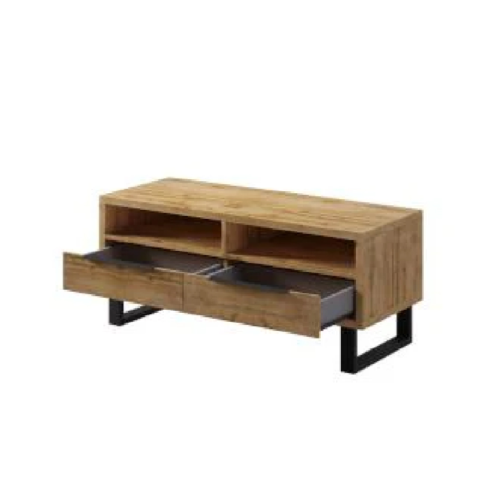 Hamburg Wooden TV Stand With 2 Drawers In Wotan Oak