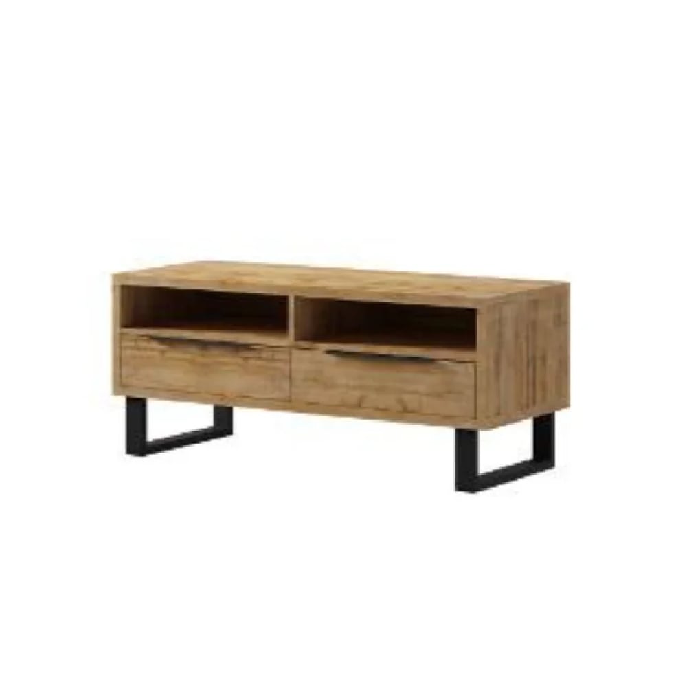 Read more about Hamburg wooden tv stand with 2 drawers in wotan oak
