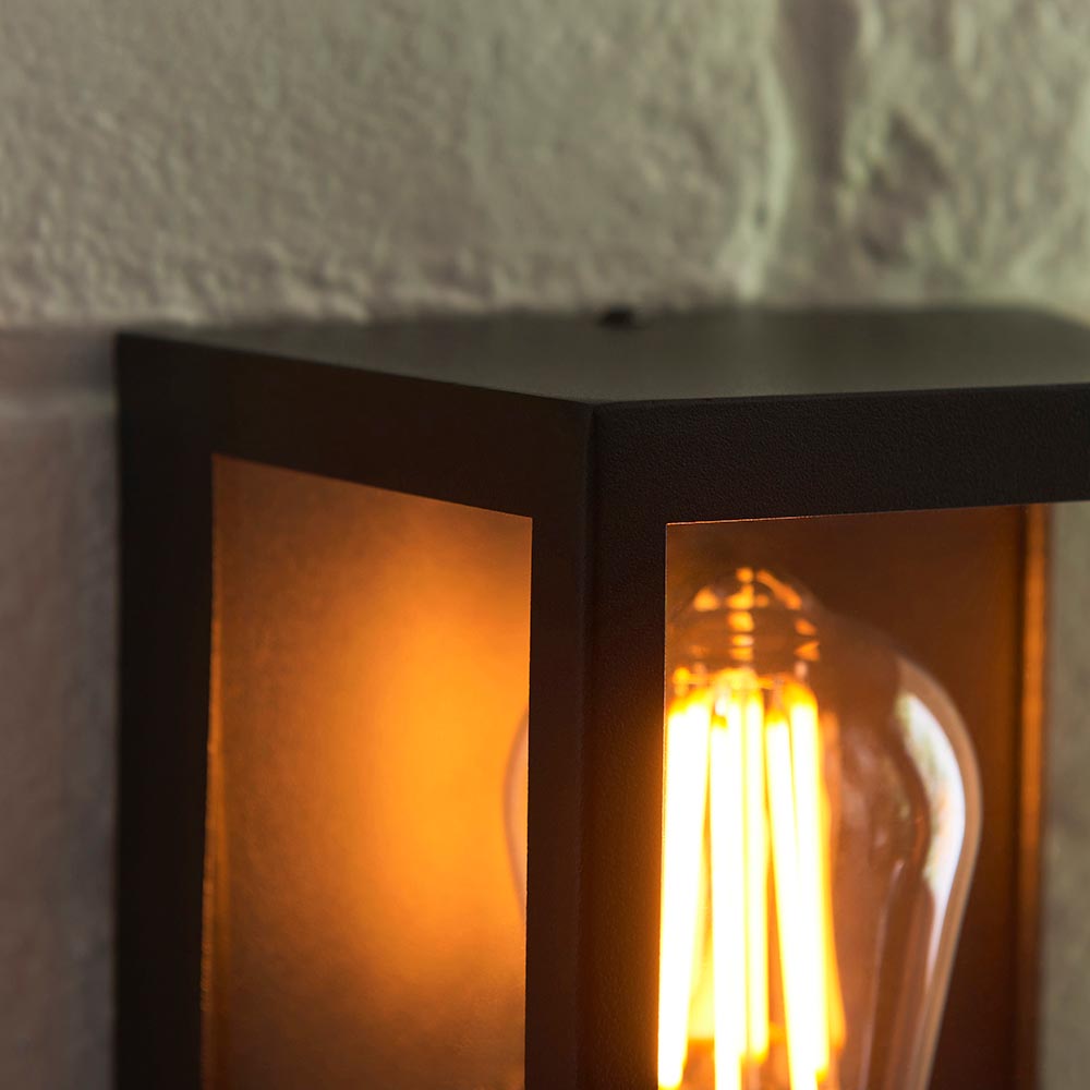 Hamel Stainless Steel Wall Light In Matt Black