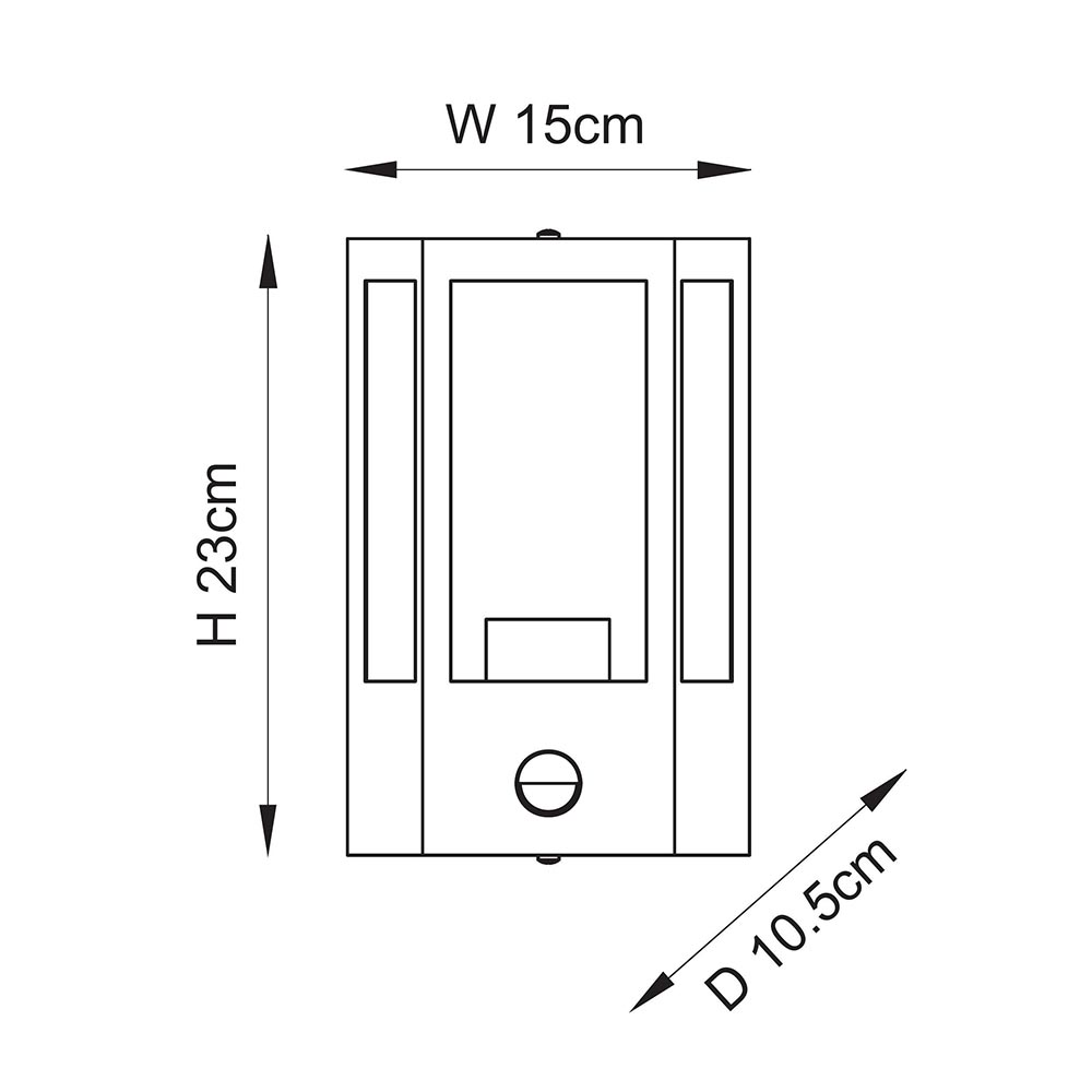 Hamel Stainless Steel Wall Light In Matt Black