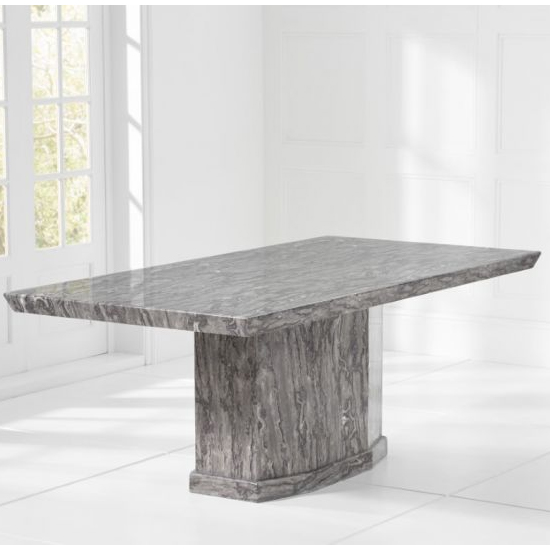 Hamlet 200cm High Gloss Marble Dining Table In Grey_2