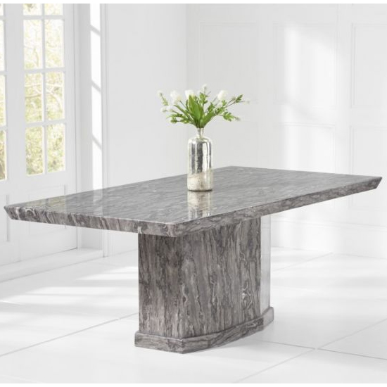 Hamlet 200cm High Gloss Marble Dining Table In Grey Furniture in Fashion