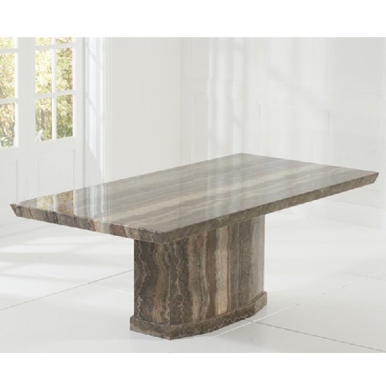 Hamlet 200cm Marble Dining Table In Brown With 8 Ophelia Chairs_2