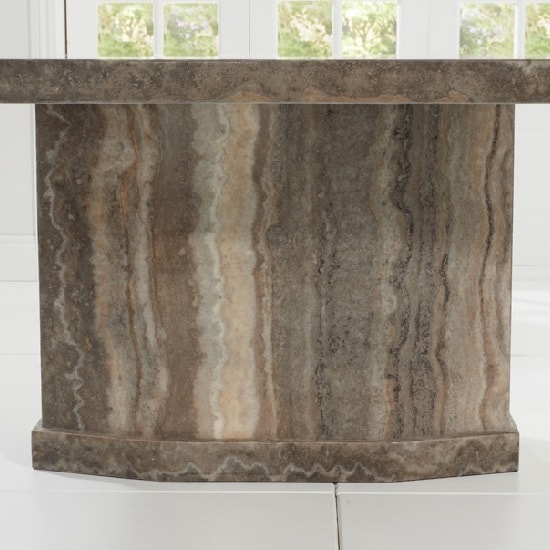 Hamlet 200cm Marble Dining Table In Brown With 8 Allie Chairs_3