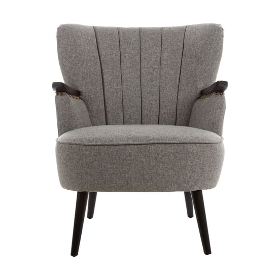 Hampro Upholstered Fabric Armchair In Grey