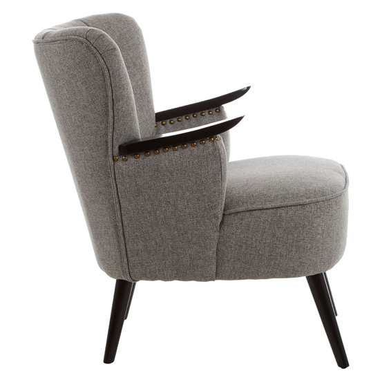 Hampro Upholstered Fabric Armchair In Grey