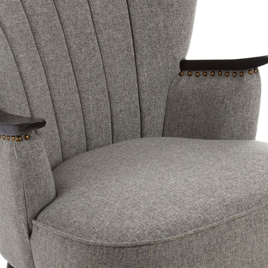 Hampro Upholstered Fabric Armchair In Grey
