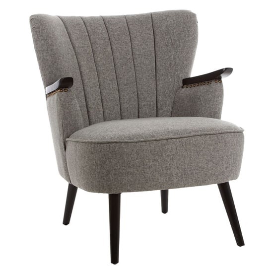 Photo of Hampro upholstered fabric armchair in grey