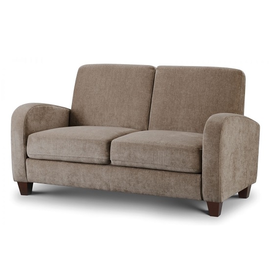 Varali Fabric 2 Seater Sofa In Mink Chenille