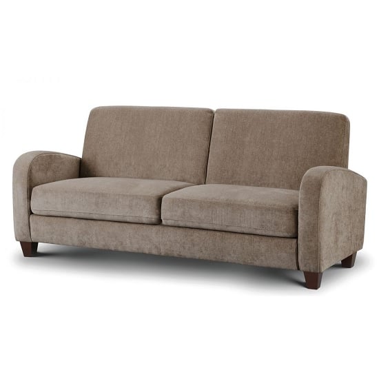 Varali Fabric 3 Seater Sofa In Mink Chenille