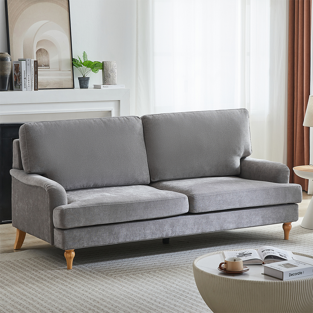 Hampshire Fabric 3+2+1 Seater Sofa Set In Grey