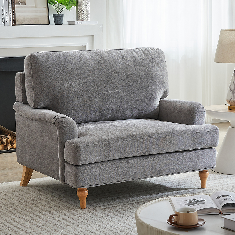 Hampshire Fabric 3+2+1 Seater Sofa Set In Grey