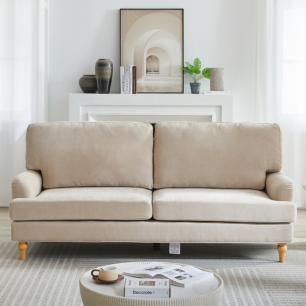 Hampshire Fabric 3 Seater Sofa In Stone