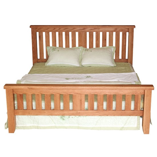 Photo of Hampshire wooden king size bed in oak