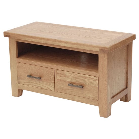 Photo of Hampshire wooden small tv unit in oak