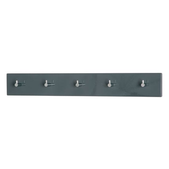 Wall Mounted Large Grey Finish Coat Hanging Rack 10675