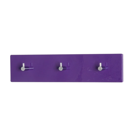Wall Mounted Purple Finish Coat Hanging Rack 10685