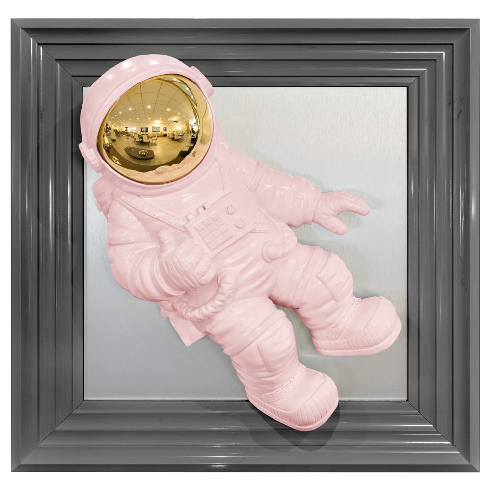 Read more about Hankinson astronaut 3d wall art in pink and grey