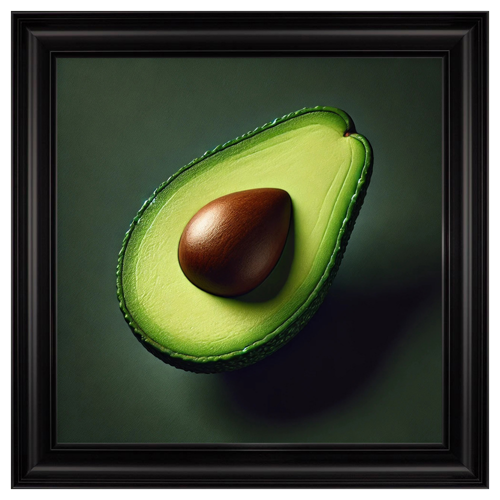 Read more about Hankinson sliced avocado wall art in black frame