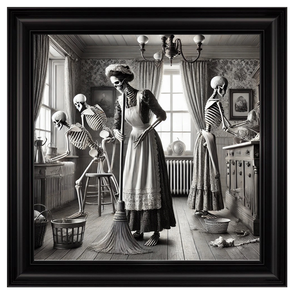 Read more about Hankinson worked to the bone wall art in black frame