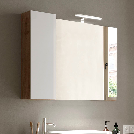 Hanmer 110cm Bathroom Mirror And Unit And LED Light | Furniture in Fashion