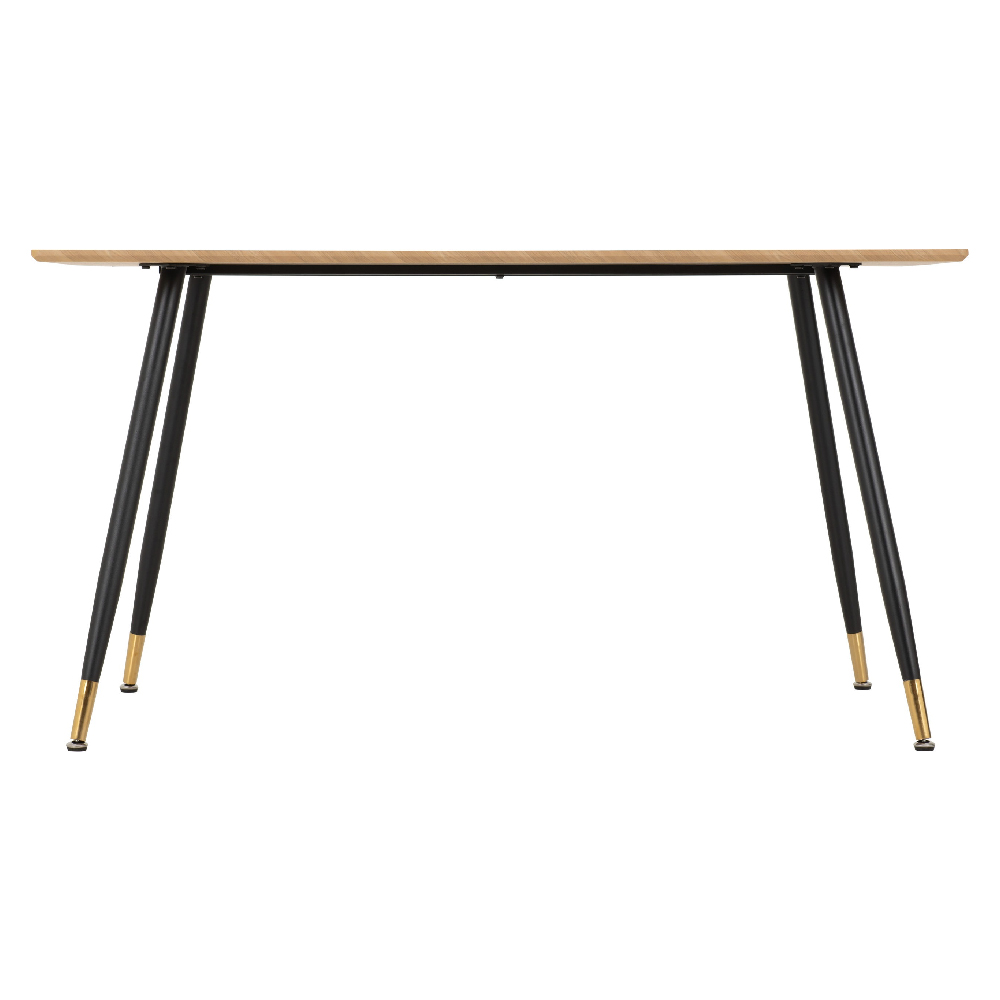 Hanover Oak Wooden Dining Table With 4 Alsip Brown Chairs