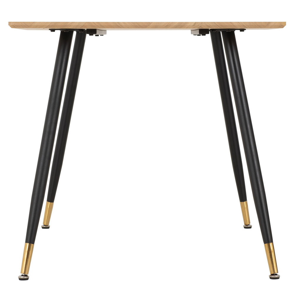 Hanover Oak Wooden Dining Table With 4 Alsip Grey Chairs
