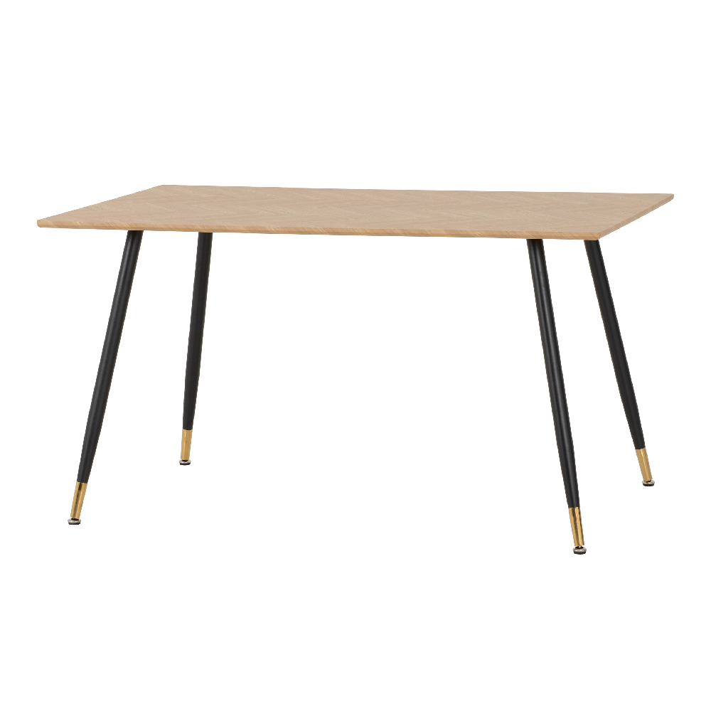 Hanover Oak Wooden Dining Table With 4 Avah Blue Chairs