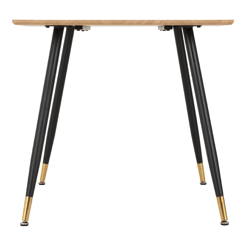 Hanover Oak Wooden Dining Table With 4 Avah Blue Chairs