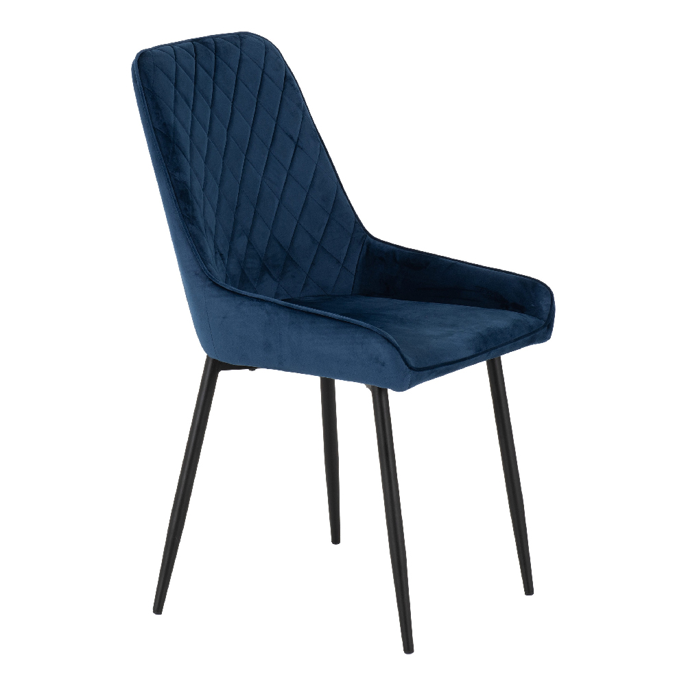 Hanover Oak Wooden Dining Table With 4 Avah Blue Chairs