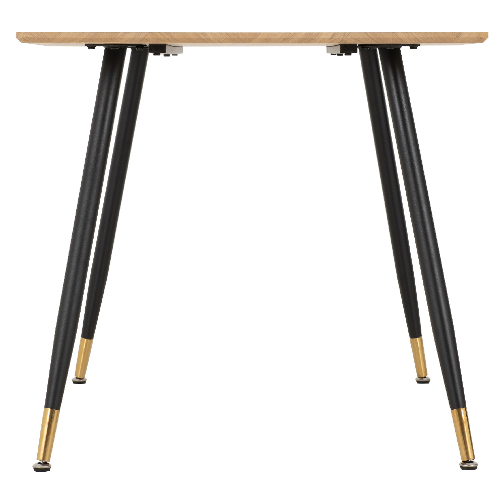 Hanover Oak Wooden Dining Table With 4 Avah Green Chairs