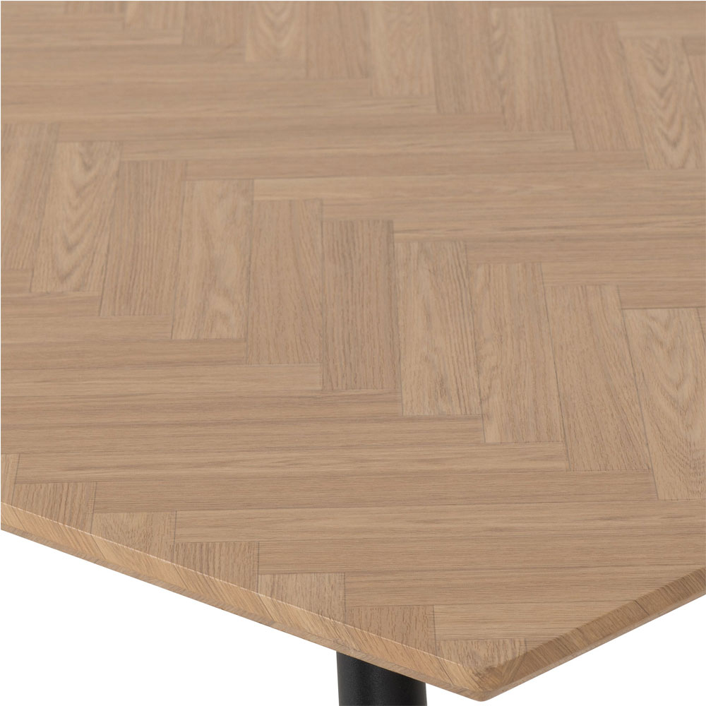 Hanover Oak Wooden Dining Table With 4 Avah Grey Chairs