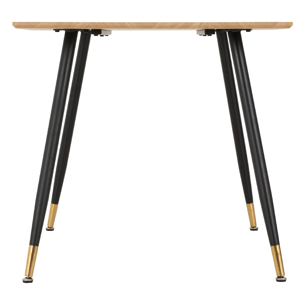 Hanover Oak Wooden Dining Table With 4 Lyster Blue Chairs