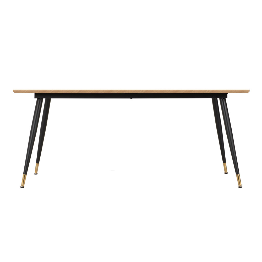 Hanover Oak Wooden Dining Table With 6 Alsip Grey Chairs