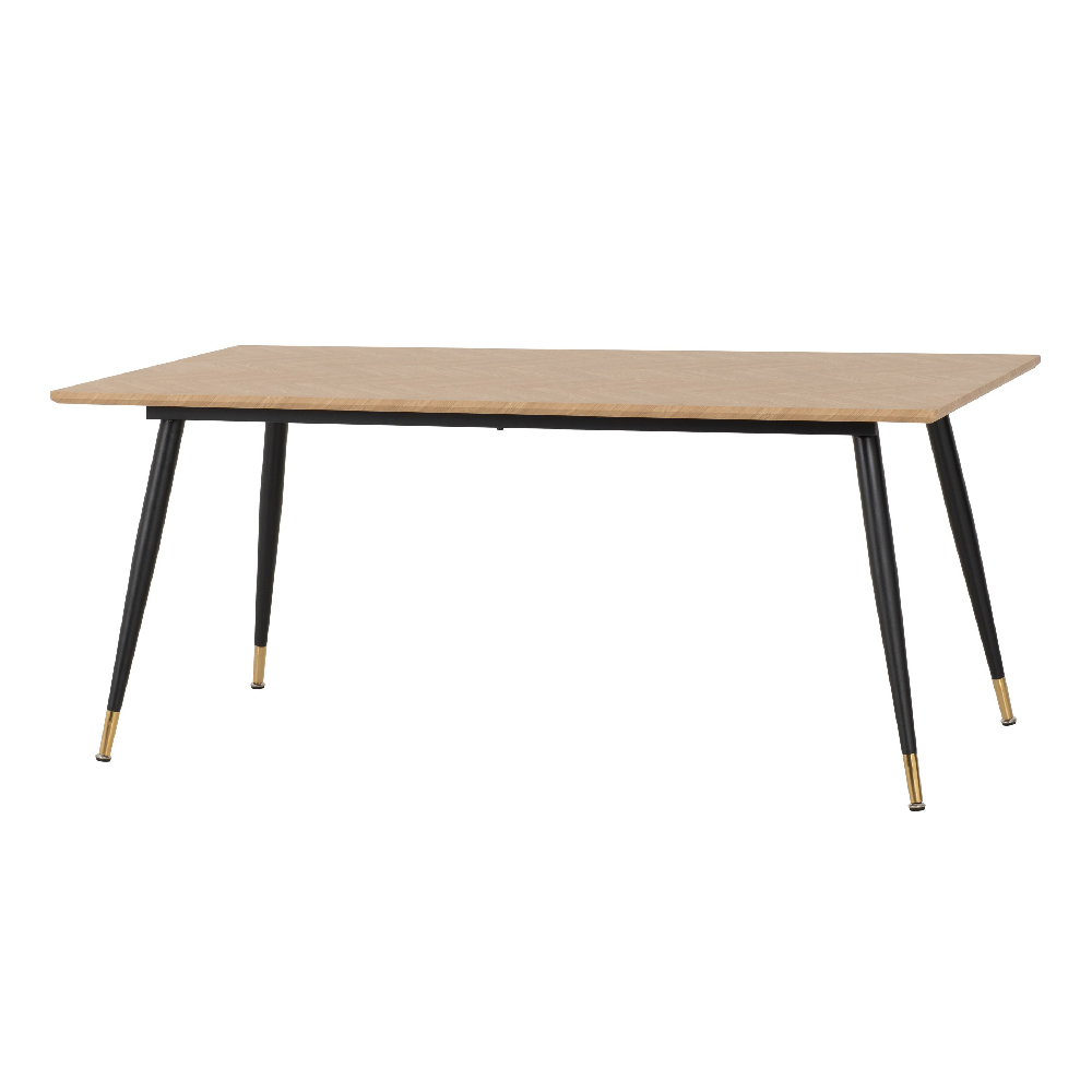 Hanover Oak Wooden Dining Table With 6 Avah Blue Chairs