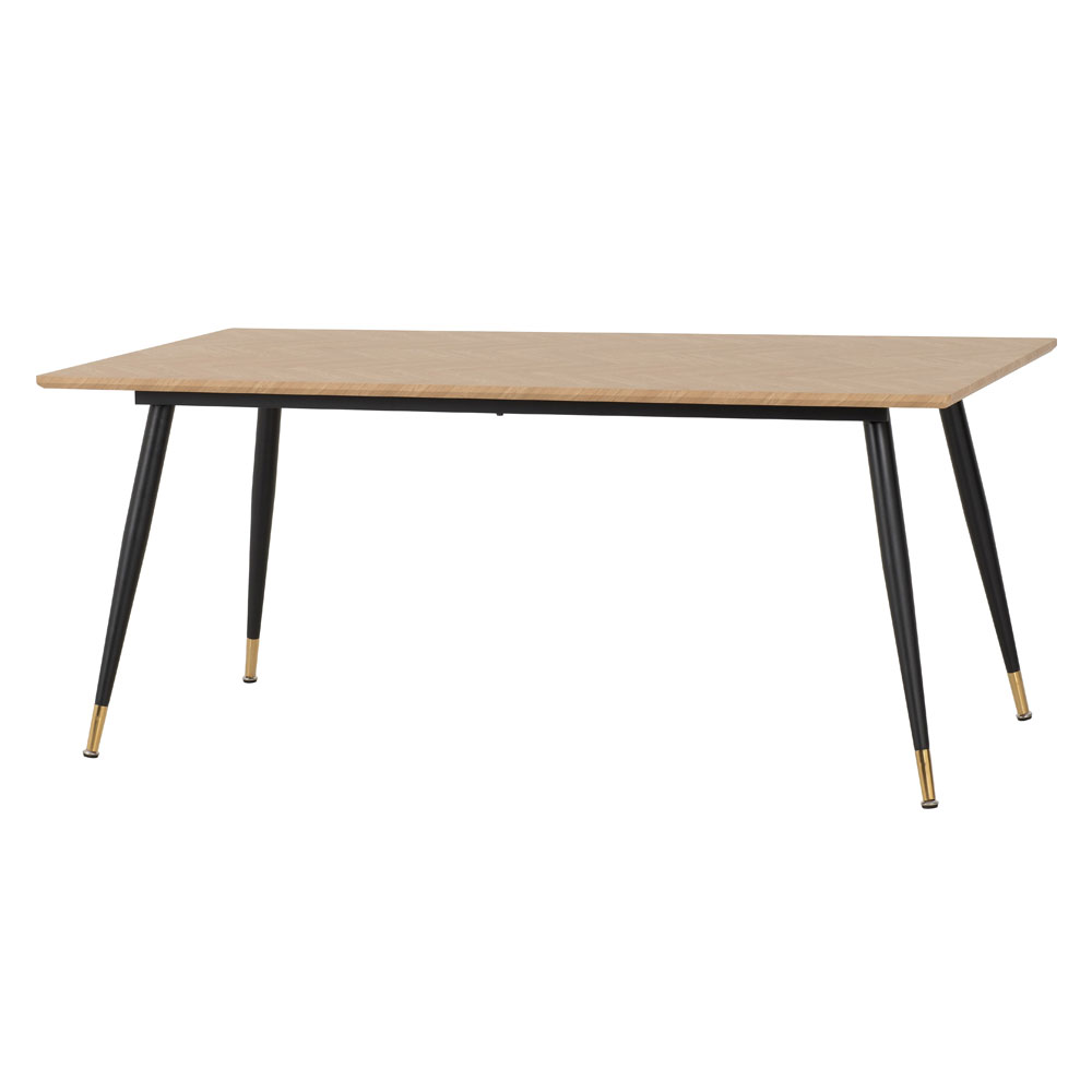 Hanover Oak Wooden Dining Table With 6 Avah Grey Chairs