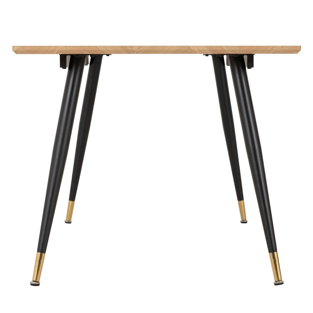 Hanover Oak Wooden Dining Table With 6 Avah Grey Chairs