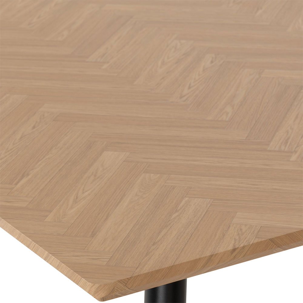 Hanover Oak Wooden Dining Table With 6 Avah Grey Chairs