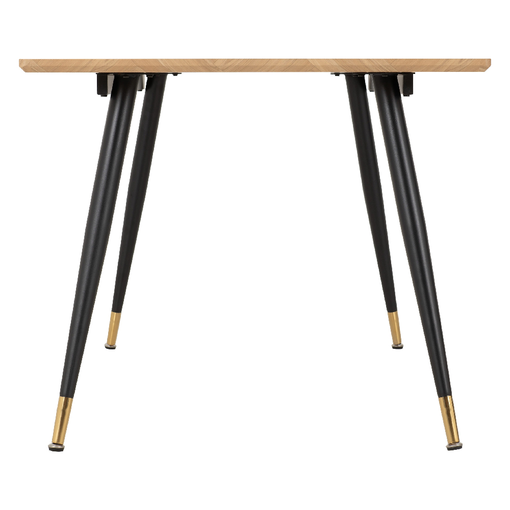 Hanover Oak Wooden Dining Table With 6 Lyster Blue Chairs