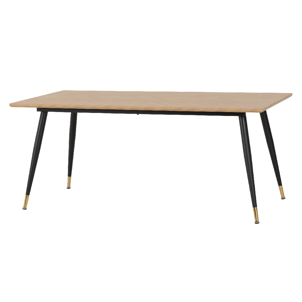 Hanover Oak Wooden Dining Table With 6 Lyster Blue Chairs
