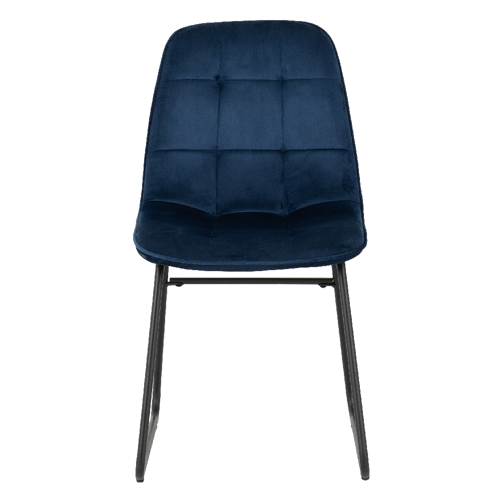 Hanover Oak Wooden Dining Table With 6 Lyster Blue Chairs
