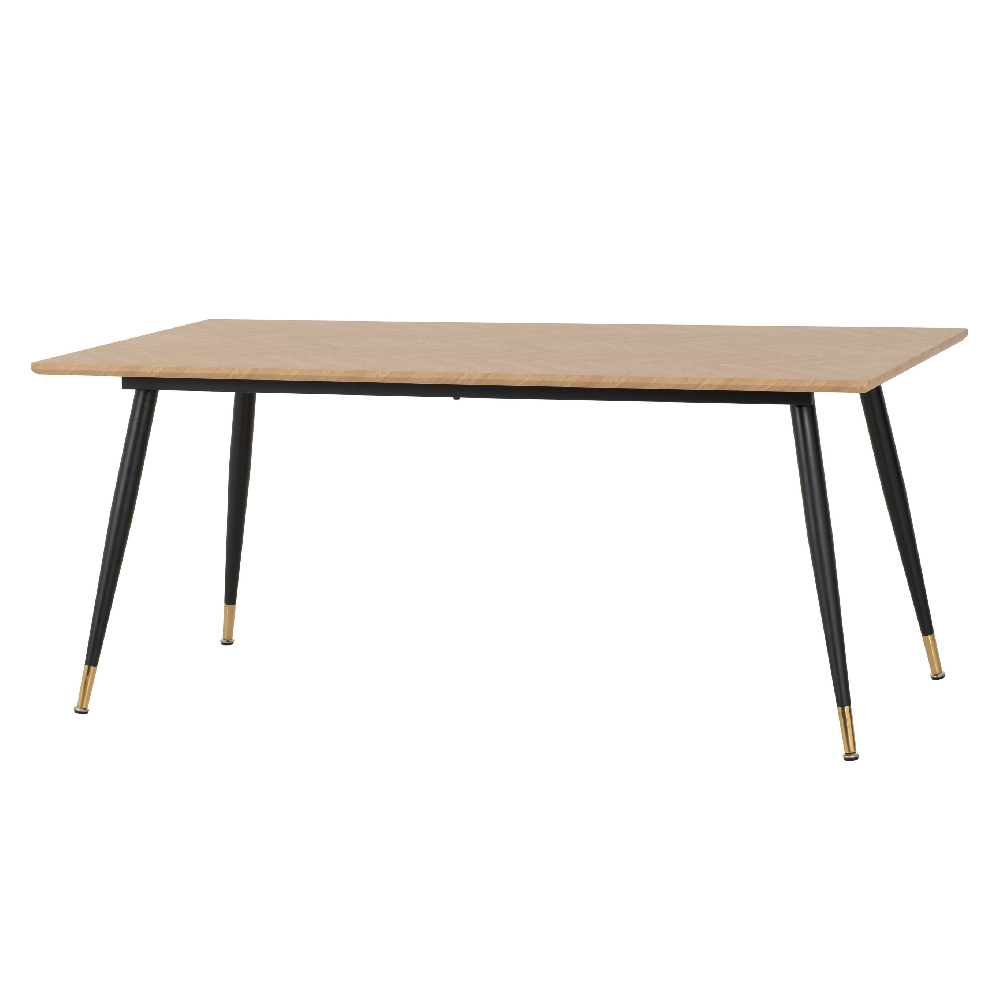 Hanover Oak Wooden Dining Table With 6 Lyster Green Chairs