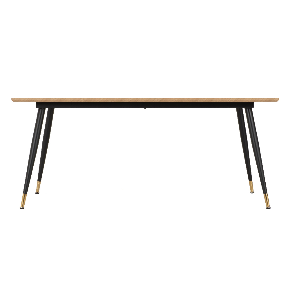 Hanover Wooden Dining Table Large With Black Legs In Oak