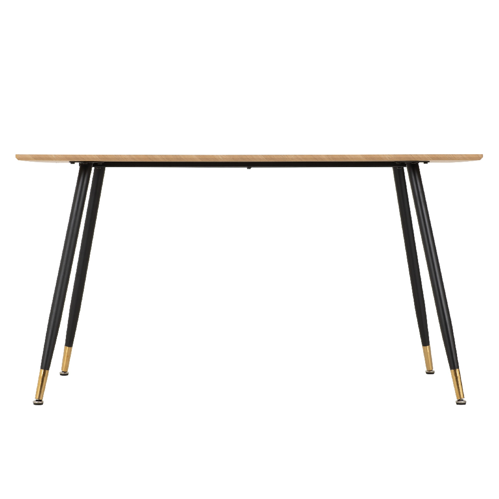 Hanover Wooden Dining Table Medium With Black Legs In Oak