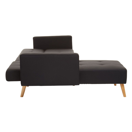 Hansa Large Velvet Corner Sofa In Black
