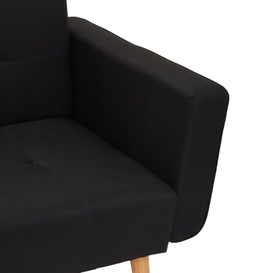Hansa Large Velvet Corner Sofa In Black