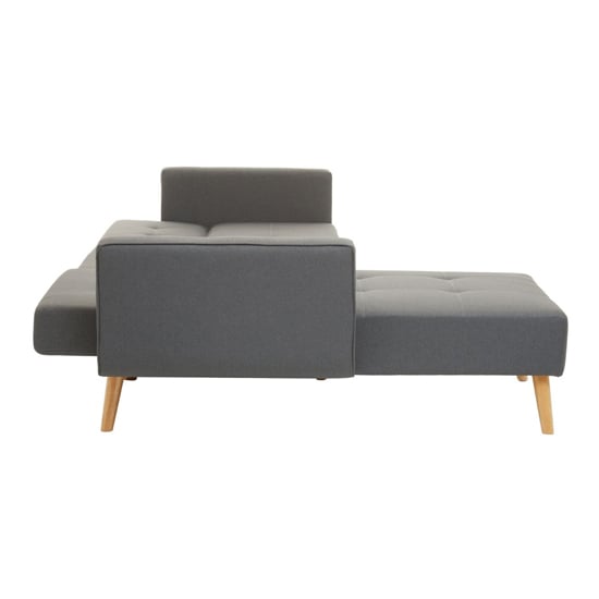 Hansa Large Velvet Corner Sofa In Grey