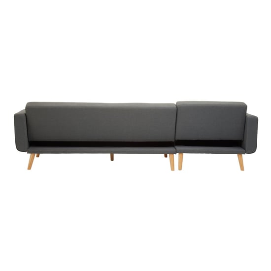 Hansa Large Velvet Corner Sofa In Grey